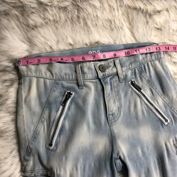 Urban Outfitters Midrise BDG Tie Dye Blue & White Acid Wash Jeans 25 - Picture 6 of 14